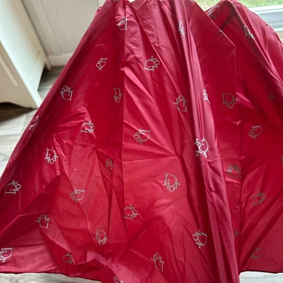 Dior Burgundy Compact Umbrella - Picture 2 of 3
